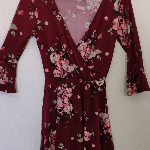 FLORAL RED DRESS - Picture 5 of 6